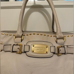 Michael Kors Cream with Gold Accents Satchel